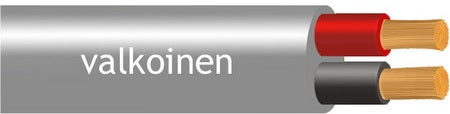 Asennusjohto 2x6mm valkoinen 50m/rulla