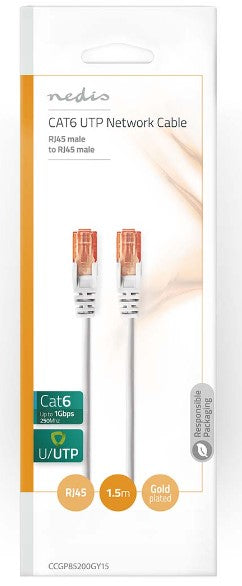 Nedis Cat 6 U/UTP-verkkokaapeli 1.50m