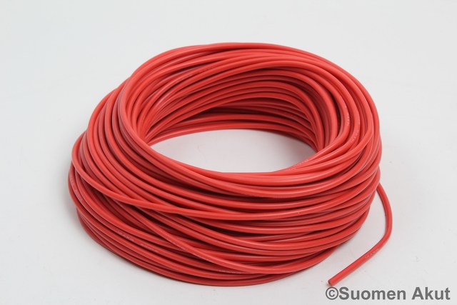 Silikonikaapeli 14AWG punainen 1 metri
