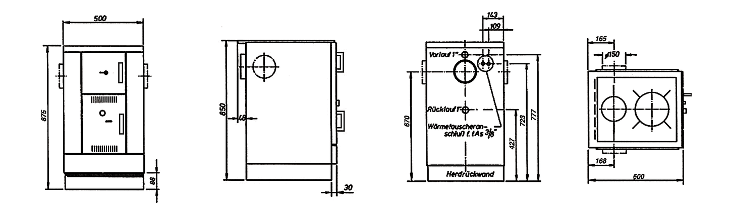 Wamsler K158 vesikiertoinen puuhella