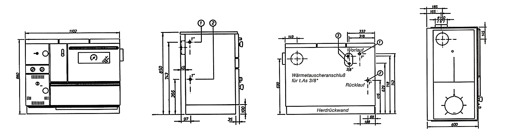 Wamsler K178 vesikiertoinen puuhella