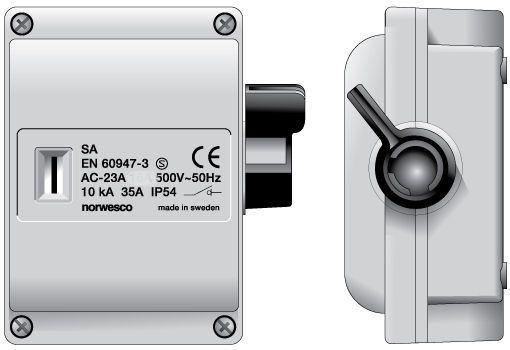 Turvakytkin SA316 7,5Kw IP54 Norwesco